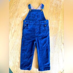 Baby Boden lined blue corduroy overalls 2-3T